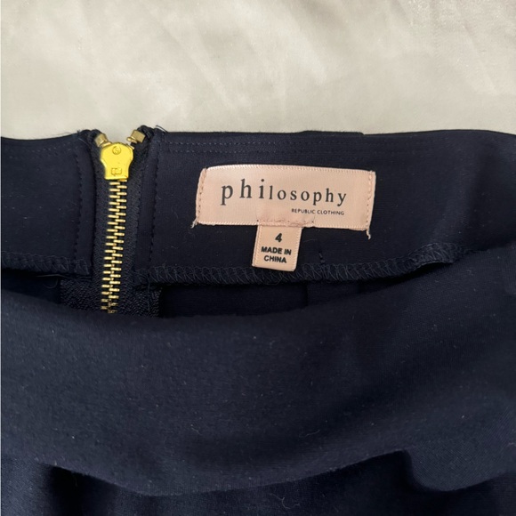 Philosophy Navy Pencil Skirt Size 4 - Picture 3 of 3